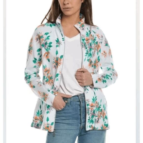 NWT Tommy Bahama Aruba Joyful Bloom Floral Lightweight Zip Up Jacket Size Large - Picture 1 of 14